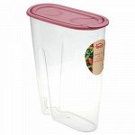 Банка для сыпучих продуктов пластмассовая 2,1л, 9х23,5х19,5с
