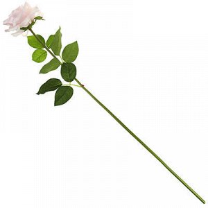 Цветок "Роза с листьями" 72см, цветок из силикона, цвета мик