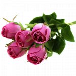 Цветок &quot;Роза&quot; 38см, букет 5 штук, цвета микс (Китай)