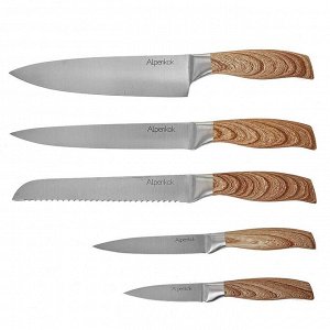 Набор кухонных ножей на подставке 6 предметов AK-2105
