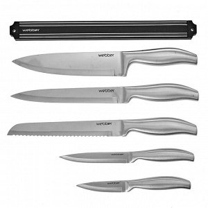 Набор кухонных ножей c магнитным держателем 6 предметов BE-2260