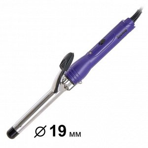 Щипцы для завивки волос 20 Вт, 19 мм ЯРОМИР ЯР-201 фиолетовые с черным