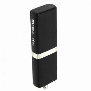 Флеш-диск 16 GB, SILICON POWER LuxMini 710, USB 2.0, металлический корпус, черный, SP16GBUF2710V1K