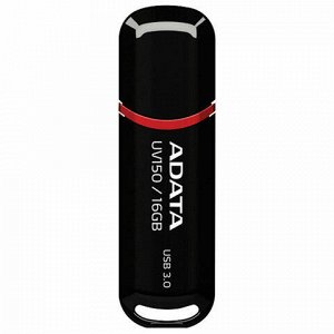 Флеш-диск 16 GB A-DATA UV150 USB 3.0, черный, AUV150-16G-RBK