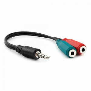 Кабель-переходник Jack 3,5 mm - 2 x Jack 3,5 mm, CABLEXPERT, для передачи аналогового аудиосигнала, CCA-417