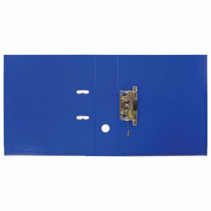 Папка-регистратор BRAUBERG "EXTRA", 75 мм, синяя, двустороннее покрытие пластик, металлический уголок, 228571