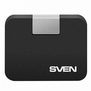 Хаб SVEN HB-677, USB 2.0, 4 порта, порт для питания, черный, SV-017347