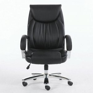 Кресло офисное BRABIX PREMIUM &quot;Advance EX-575&quot;, хром, экокожа, черное, 531825