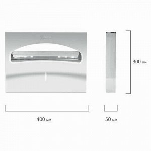 Диспенсер для покрытий на унитаз LAIMA PROFESSIONAL INOX, (Система V1) 1/2, нержавеющая сталь, зеркальный, 605703