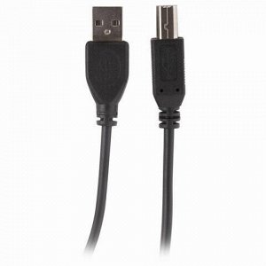 Кабель USB 2.0 AM-BM, 1,5 м, SONNEN, медь, для подключения периферии, черный, 513118