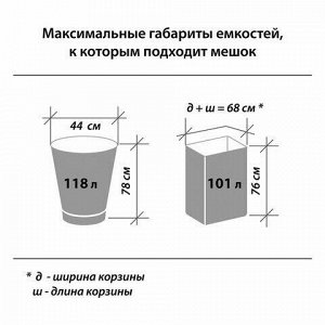 Мешки для мусора 120 л, синие, в рулоне 10 шт., ПВД, 40 мкм, 70х110 см (±5%), особо прочные, ЛАЙМА, 601387