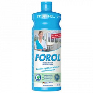 Чистящее средство 1 л, DR.SCHNELL "FOROL", универсальное для водостойких поверхностей, щелочное, 143389