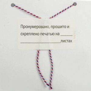 Нить хлопчатобумажная для прошивки документов, ТРИКОЛОР, диаметр 1,6 мм, длина 120 м, в диспенсере, BRAUBERG, 601813