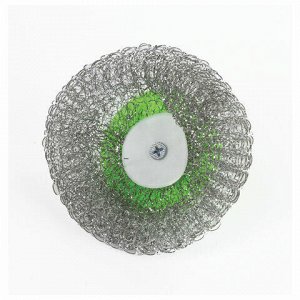 Губка (мочалка) для посуды металлическая LAIMA, сетчатая, с пластиковой ручкой, 20 г, 605033