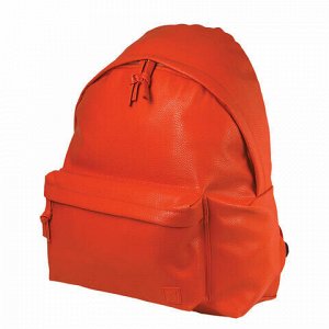 Рюкзак BRAUBERG молодежный, сити-формат, "Селебрити", искуственная кожа, красный, 41х32х14 см, 227099
