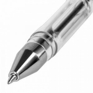 Ручки гелевые STAFF "Basic", НАБОР 4 ЦВЕТА, хромированный наконечник, узел 0,5 мм, линия письма 0,35 мм, 142792