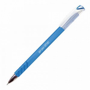Ручка гелевая STAFF "College", СИНЯЯ, корпус синий, игольчатый узел 0,6 мм, линия письма 0,3 мм, 143017