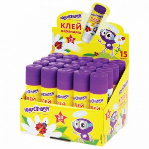 Клей-карандаш ЮНЛАНДИЯ "ЮНЛАНДИК И БОЖЬЯ КОРОВКА", 15 г, улучшенный, 227611