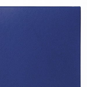 Папка адресная бумвинил без надписи, формат А4, синяя, индивидуальная упаковка, STAFF "Basic", 129635