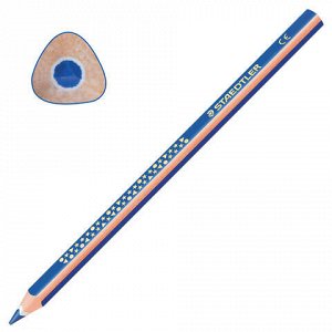 Карандаш цветной утолщенный STAEDTLER "Noris club", 1 шт., трехгранный, грифель 4 мм, синий, 1284-3