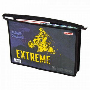 Папка для тетрадей ПИФАГОР А4, 1 отделение, картон, молния сверху, "EXTREME", 229098