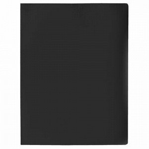 Папка с боковым металлическим прижимом STAFF, черная, до 100 листов, 0,5 мм, 229233