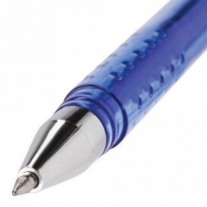 Ручка стираемая гелевая STAFF &quot;College EGP-102&quot;, СИНЯЯ, корпус синий, хромированные детали, узел 0,5 мм, линия письма 0,38 мм, 142499