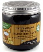 ЦЕЛЕБНЫЕ РЕЦЕПТЫ Мыло ЧЕРНОЕ натуральное для бани 500мл