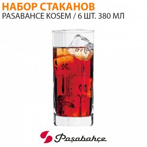 Набор стаканов Pasabahce Kosem / 6 шт. 380 мл