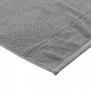 Полотенце для рук фактурное серого цвета из коллекции Essential, 50х90 см