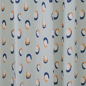 Штора для ванной мятного цвета с принтом Sun Spots  из коллекции Wild, 180х200 см