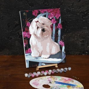 Картина по номерам на холсте с подрамником «Собака на стуле», 40х30 см