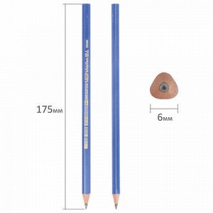 Карандаш чернографитный BIC, 1 шт., "Evolution Triangle", HB, трехгранный, без резинки, корпус синий, заточенный, 964845