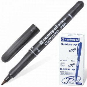 Маркер для CD и DVD CENTROPEN "CD-PEN", ЧЕРНЫЙ, ширина линии 1 мм, 4606/1Ч