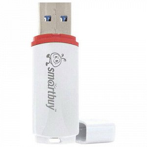 Флеш-диск 8 GB, SMARTBUY Crown, USB 2.0, белый, SB8GBCRW-W