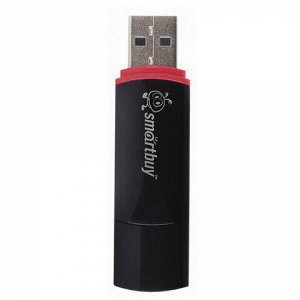 Флеш-диск 16 GB, SMARTBUY Crown, USB 2.0, черный, SB16GBCRW-K