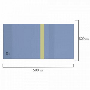 Обложка ПЭ 300х580 мм для учебников, тетрадей А4, контурных карт, ПИФАГОР, универсальная, С ЗАКЛАДКОЙ, 200 мкм, штрих-код, 229396