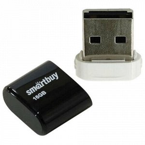 Флеш-диск 16 GB, SMARTBUY Lara, USB 2.0, черный, SB16GBLARA-K