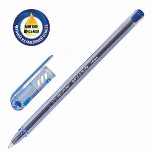 Ручка шариковая масляная PENSAN &quot;My-Pen&quot;, СИНЯЯ, корпус тонированный синий, узел 1 мм, линия письма 0,5 мм, 2210
