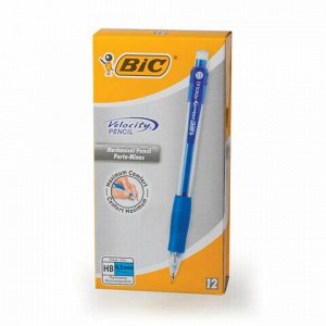 Карандаш механический BIC "Velocity", корпус ассорти, резиновый грип, ластик, 0,5 мм, 8291321