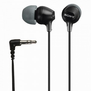 Наушники SONY MDR-EX15LP, проводные, 1,2 м, вкладыши, стерео, черные, MDREX15LPB.AE