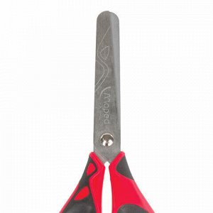 Ножницы MAPED (Франция) "Start Soft", 130 мм, прорезиненные ручки, ассорти, европодвес, 464410