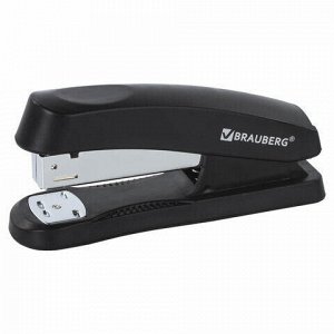 Степлер №24/6, 26/6 BRAUBERG "Standard+", до 30 листов, черный, 228608