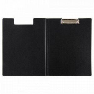 Папка-планшет BRAUBERG &quot;Стандарт&quot;, А4 (310х230 мм), с прижимом и крышкой, пластик, черная, 0,9 мм, 221646