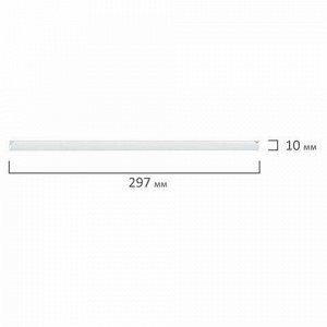 Скрепкошины для быстрого переплета BRAUBERG, комплект 10 шт., ширина 10 мм (до 50 л. А4), белые, 224605