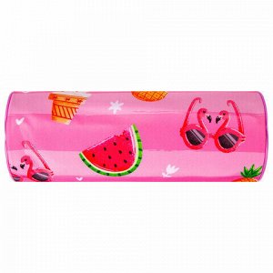 Пенал-тубус BRAUBERG, с эффектом Soft Touch, мягкий, "Watermelon", 22х8 см, 229009