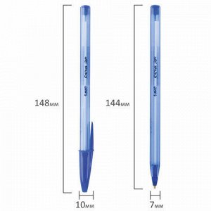 Ручка шариковая масляная BIC "Cristal Soft", СИНЯЯ, корпус тонированный, узел 1,2 мм, линия 0,35 мм, 951434