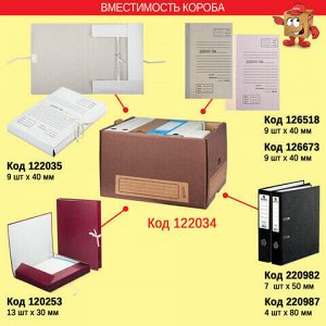 Папка архивная для переплета А4 (310х215 мм), 40 мм, без клапанов, переплетный картон/коленкор