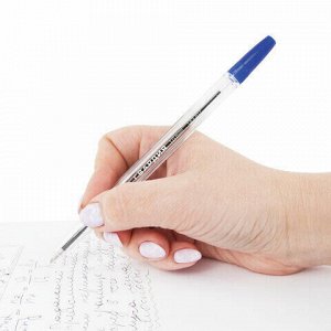 Ручка шариковая ГВАРДИЯ &quot;Line&quot;, корпус прозрачный, узел 1 мм, линия письма 0,5 мм, синяя,143207