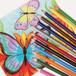 Карандаши цветные ПИФАГОР "ЖИРАФ", 12 цветов, пластиковые, классические заточенные, 181250